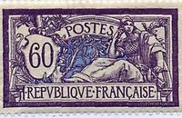 Francouzská výplatní známka z roku 1920
