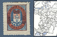 Osinskii District, 15th issue (1895), litography in two colours