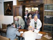 Christmas stamp signing ceremony