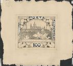 Původní návrh na první československou výplatní známku
