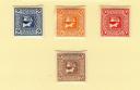 Foto 3 - Ukázky z pozdějších sérií poštovních Merkurů - Novinové známky s motivem Merkura z emise vydané roku 1908. Vydání na silném papíře. Ukázky obou typů budou také součástí prezentace osmdesátibloku ve Vyšším Brodě.