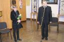 Foto 07 - Úvodní slovo vernisáže - Výstavu za přítomnosti jedné z autorek výstavy Evy Haškové slovem zahájil „služebně starší“ ředitel Poštovního muzea Jan Galuška