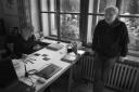 Foto 03 - Snímek Evy Haškové a Jana Mageta v atelieru od fotografa a kurátora výstavy Martina Říhy - 